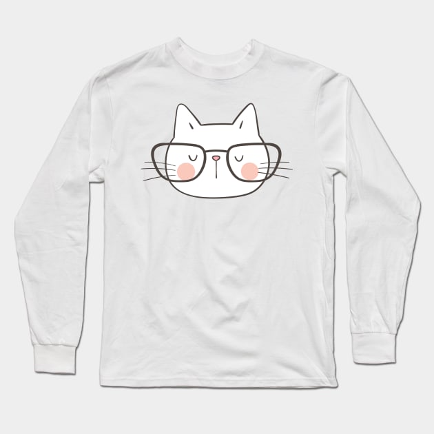 Cat Miaw Long Sleeve T-Shirt by osmansargin